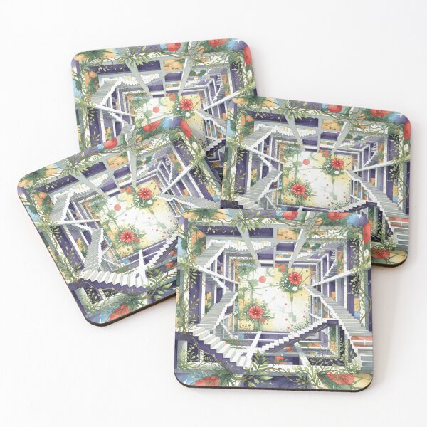 Item preview, cosmic noise labyrinth botanical colorful geometric abstract design designed and sold by SmashingDeals.