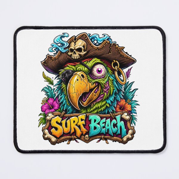 Item preview, Crazy Pirate Parrot Surf Design designed and sold by castillomiami.