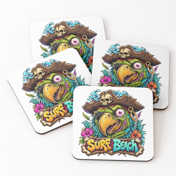 Item preview, Crazy Pirate Parrot Surf Design designed and sold by castillomiami.
