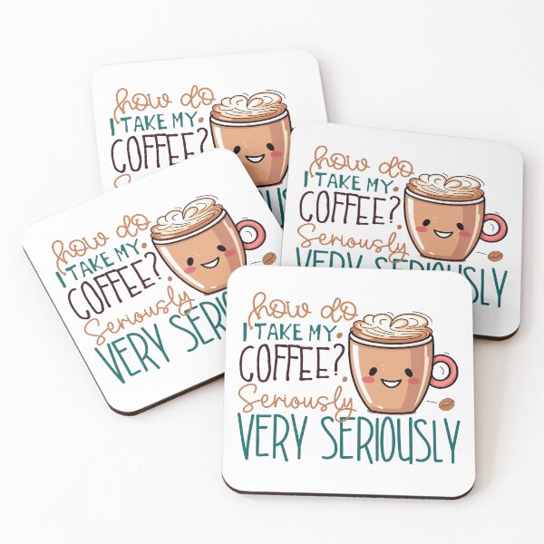 Item preview, How Do I Take My Coffee? Seriously Very Seriously | Sticker designed and sold by animenosekaiii.