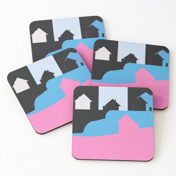 Item preview, Minimalist village in pink designed and sold by uunaa.
