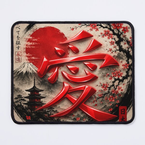 Item preview, Kanji Love | Japanese Cherry Blossom Zen Art designed and sold by BeachBumPics.