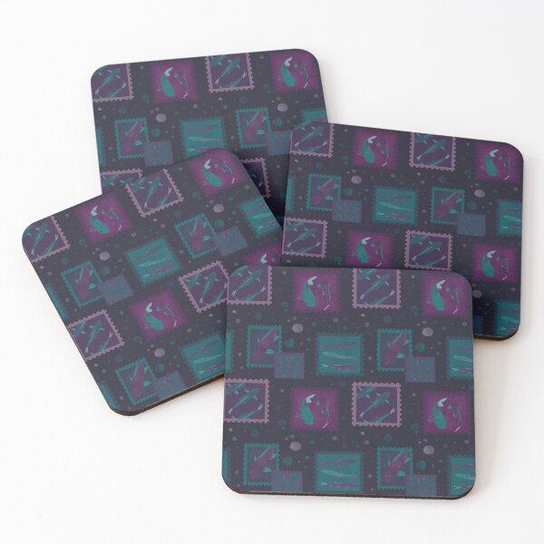 Item preview, Moody Fish Postage Stamps designed and sold by Pinecone Place.