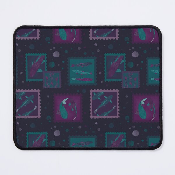 Item preview, Moody Fish Postage Stamps designed and sold by Pinecone Place.