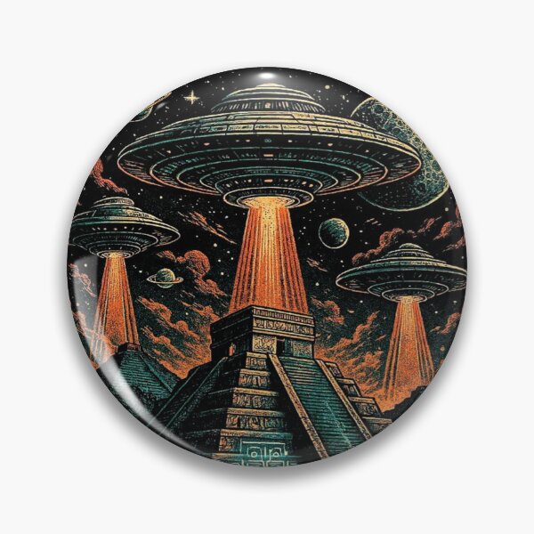 Item preview, Ancient Pyramids & UFOs – Cosmic Mystery designed and sold by Dogandesighn.