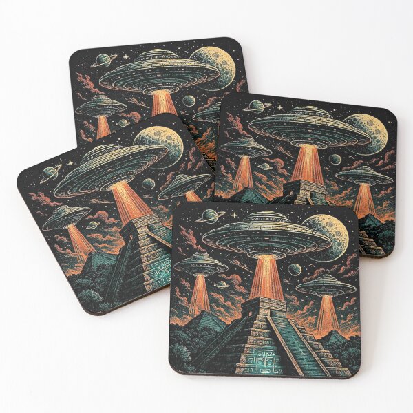 Item preview, Ancient Pyramids & UFOs – Cosmic Mystery designed and sold by Dogandesighn.