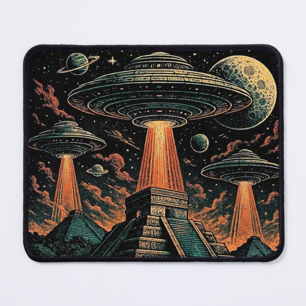 Item preview, Ancient Pyramids & UFOs – Cosmic Mystery designed and sold by Dogandesighn.