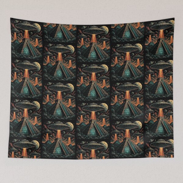 Item preview, Ancient Pyramids & UFOs – Cosmic Mystery designed and sold by Dogandesighn.