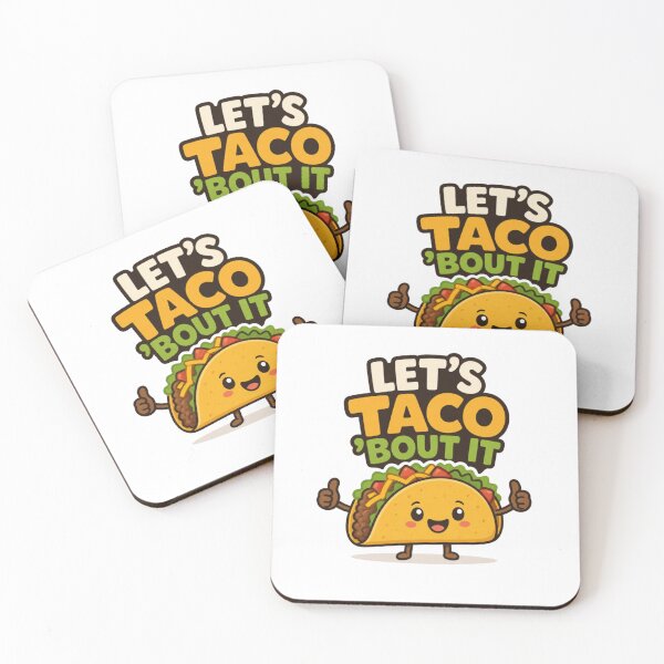 Item preview, Let's Taco 'Bout It | Cute Kawaii Taco Pun Cartoon Design designed and sold by Savage Dreams.