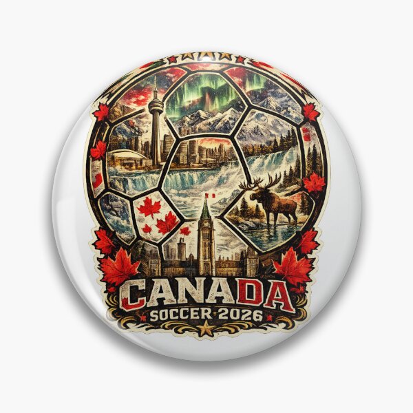 Item preview, Canada Soccer Shirt - Canadian Landmarks Football Gift for Canada Fans designed and sold by UrbanPrintVibes.