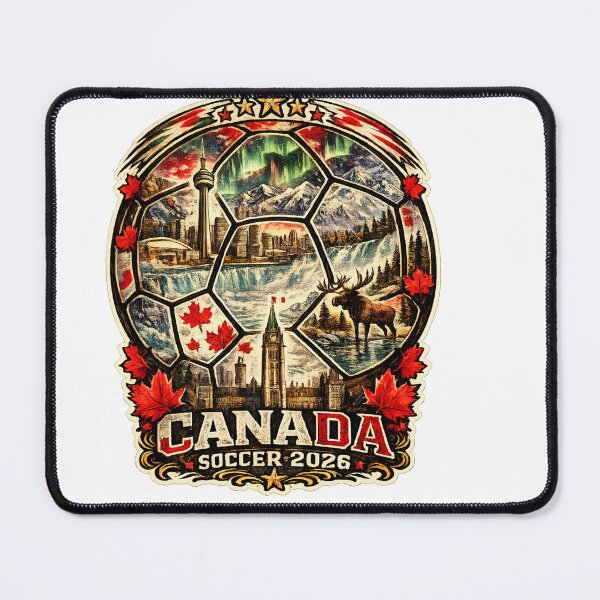 Item preview, Canada Soccer Shirt - Canadian Landmarks Football Gift for Canada Fans designed and sold by UrbanPrintVibes.