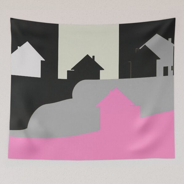 Item preview, Minimalist village in gray designed and sold by uunaa.