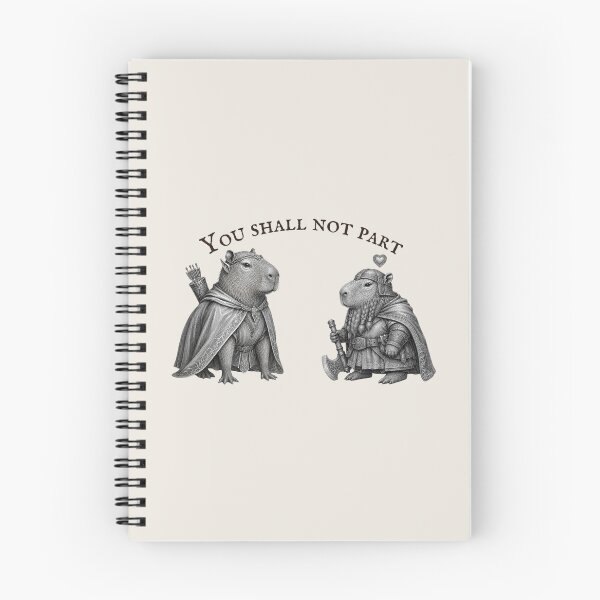 Item preview, Capybara couple You shall not part | Elf and dwarf - Fantasy universe romance designed and sold by Love&Geek.