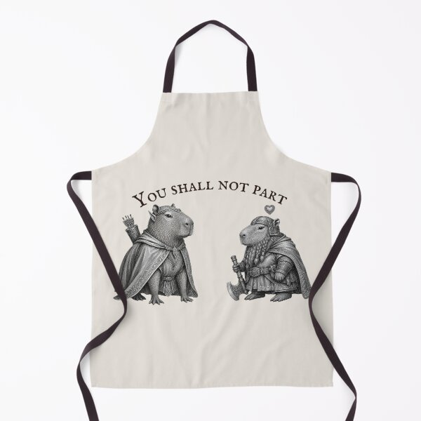 Item preview, Capybara couple You shall not part | Elf and dwarf - Fantasy universe romance designed and sold by Love&Geek.