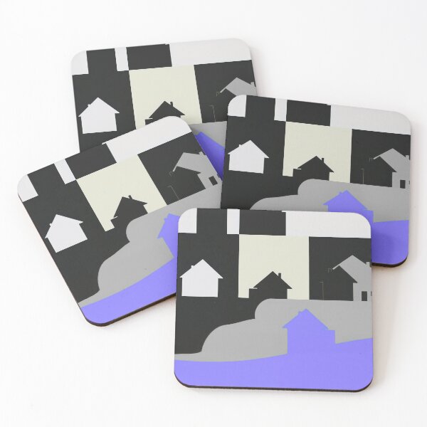 Item preview, Minimalist village in violet designed and sold by uunaa.