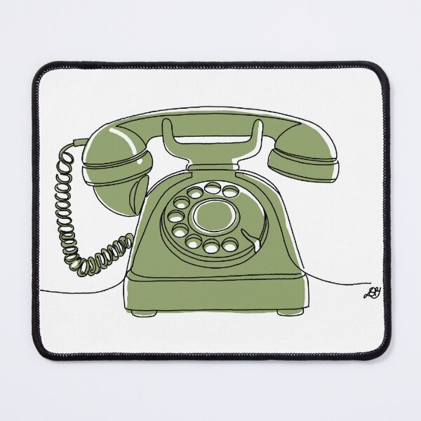 Item preview, Rotary Phone Vintage Line Art Print designed and sold by Evil B Creative.