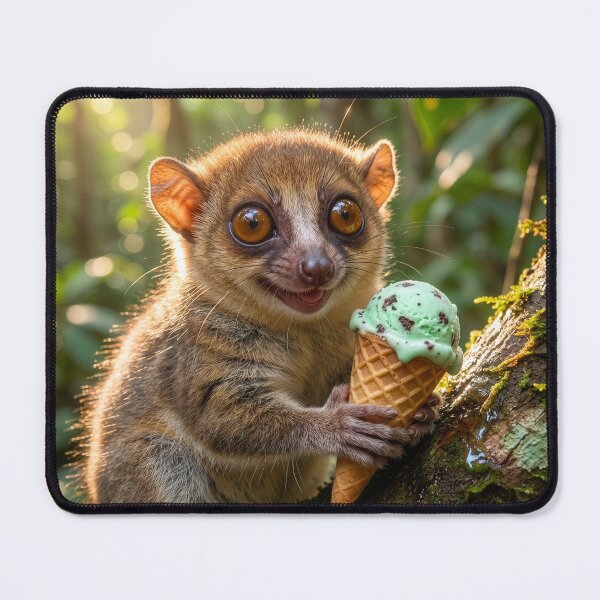 Item preview, Madame Berthe's Mouse Lemur Has an Ice Cream Cone designed and sold by Tridentulus.