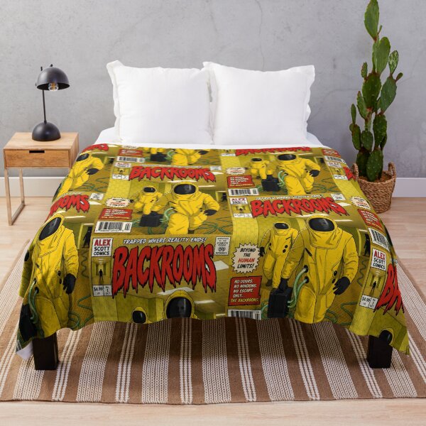 Item preview, Backrooms comic cover print hazmat yellow designed and sold by Campbell0395.