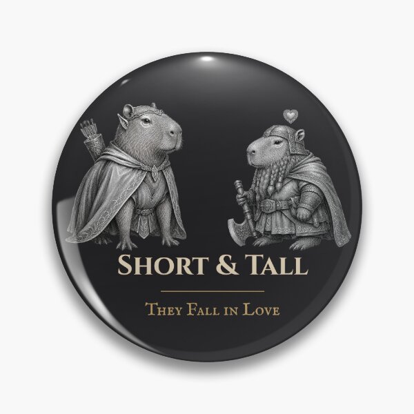 Item preview, Capybara couple, Short and Tall | Elf and Dwarf - Fantasy romance designed and sold by Love&Geek.
