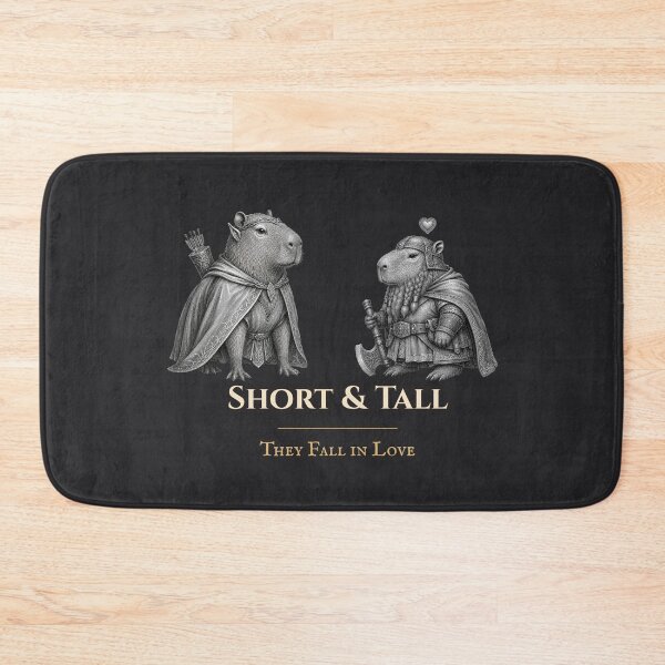 Item preview, Capybara couple, Short and Tall | Elf and Dwarf - Fantasy romance designed and sold by Love&Geek.