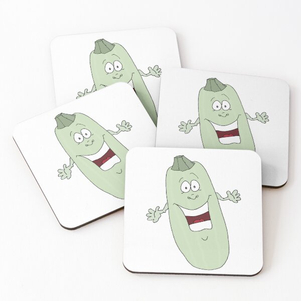 Item preview, Funny Zucchini Happy Vegetable Courgette Food Pun Art designed and sold by MyxaART.