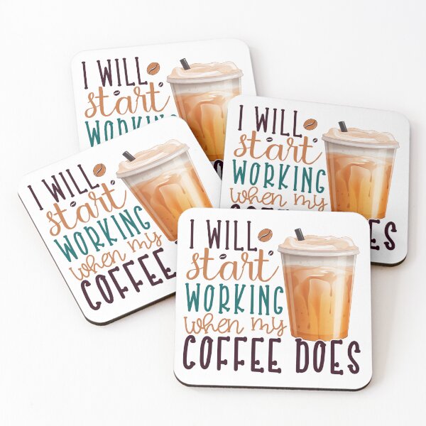 Item preview, I Will Start Working When My Coffee Does | Sticker designed and sold by animenosekaiii.