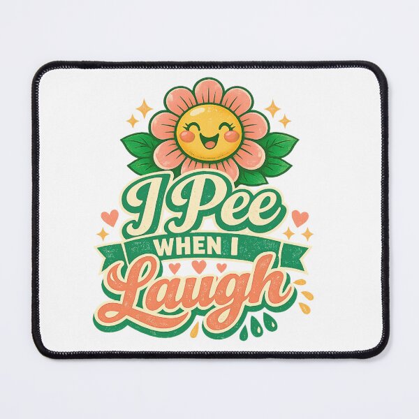 Item preview, I Pee When I Laugh Retro T-Shirt Design designed and sold by MerchlyMike.