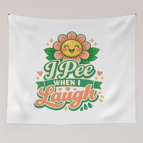 Item preview, I Pee When I Laugh Retro T-Shirt Design designed and sold by MerchlyMike.
