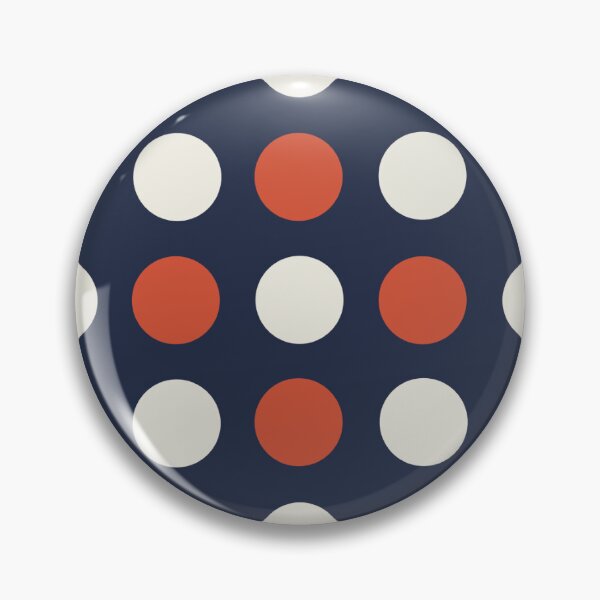 Item preview, TENNIS COURT CLAY CREAM and NAVY BLUE Symmetrical POLKA DOTS  designed and sold by RachelMacht.