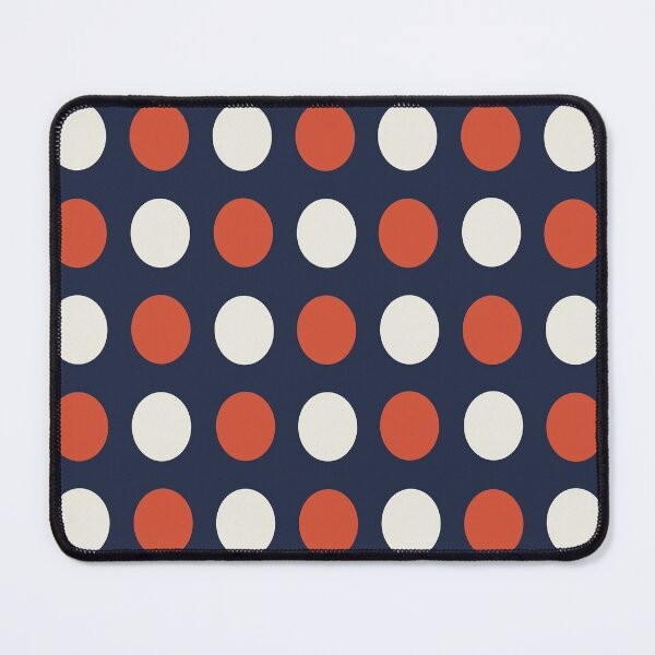 Item preview, TENNIS COURT CLAY CREAM and NAVY BLUE Symmetrical POLKA DOTS designed and sold by RachelMacht.
