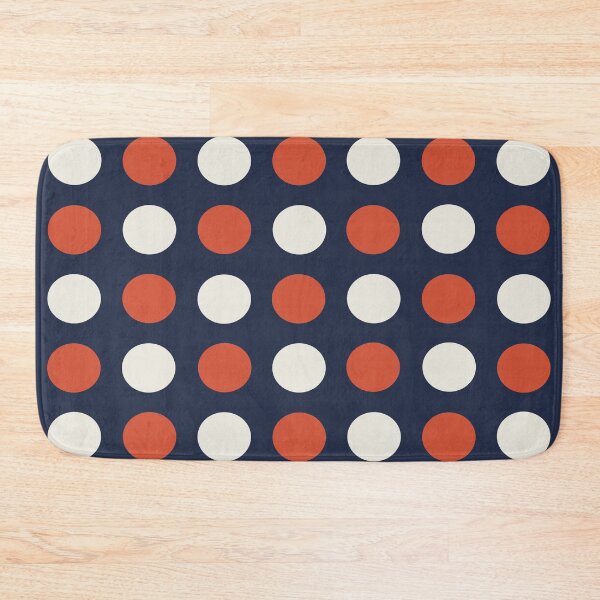 Item preview, TENNIS COURT CLAY CREAM and NAVY BLUE Symmetrical POLKA DOTS  designed and sold by RachelMacht.