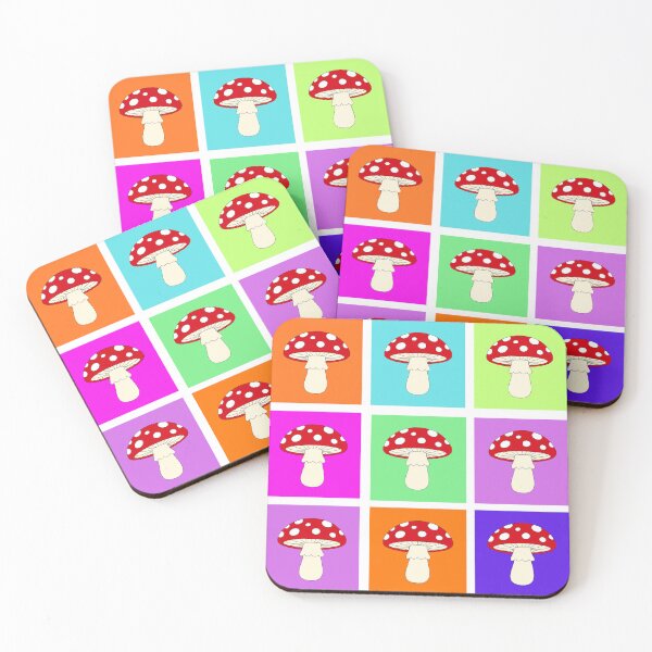 Item preview, Rainbow Patchwork Mushrooms designed and sold by uunaa.