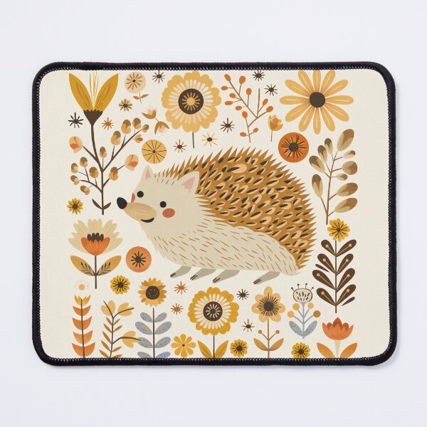 Item preview, Scandinavian Folk Art, Floral Hedgehog designed and sold by xiao xuans.