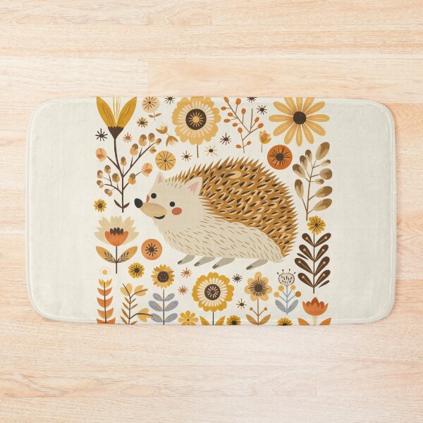 Item preview, Scandinavian Folk Art, Floral Hedgehog  designed and sold by xiao xuans.