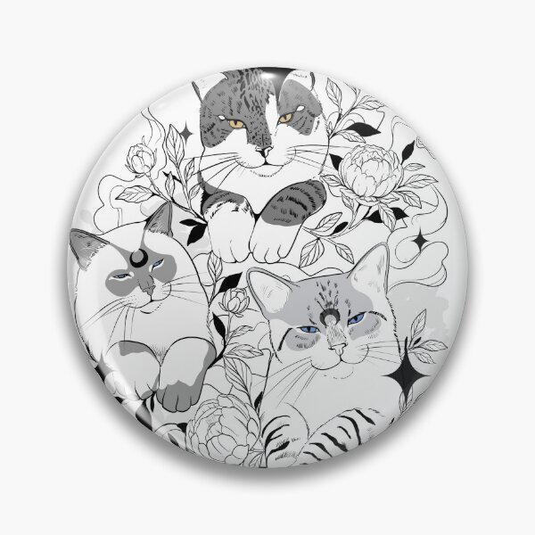 Item preview, Mystic Moon Cats Among Peonies designed and sold by GhostKaida.