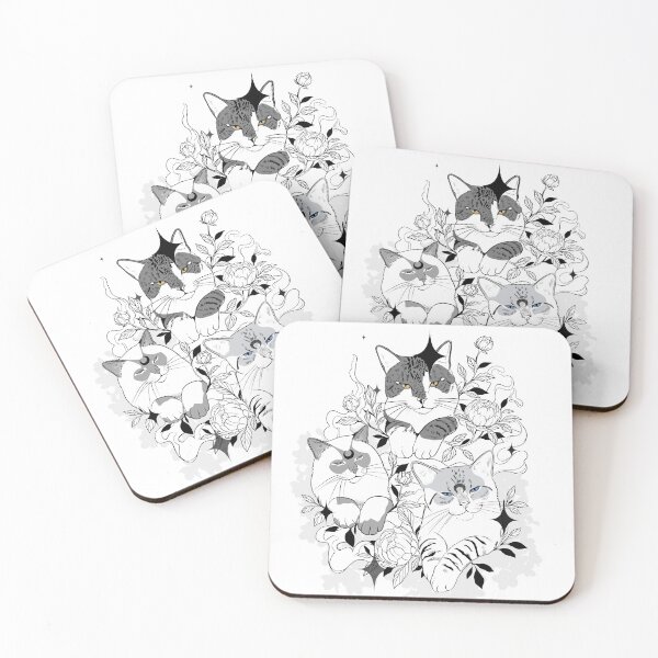 Item preview, Mystic Moon Cats Among Peonies designed and sold by GhostKaida.