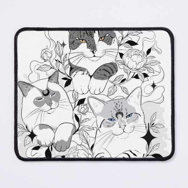 Item preview, Mystic Moon Cats Among Peonies designed and sold by GhostKaida.