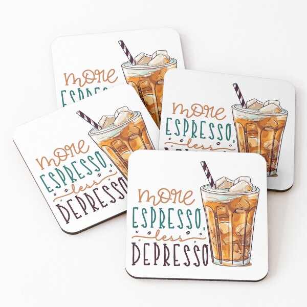 Item preview, More Espresso Less Depressp | Sticker designed and sold by animenosekaiii.