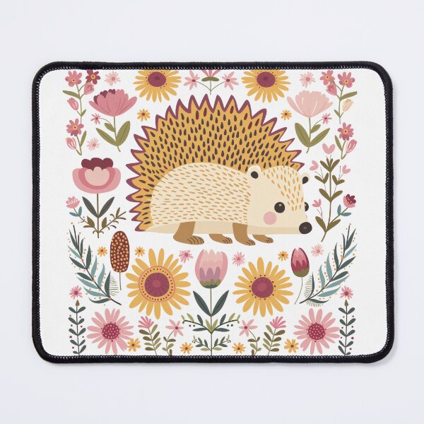 Item preview, Scandinavian Folk Art, Floral Hedgehog designed and sold by xiao xuans.