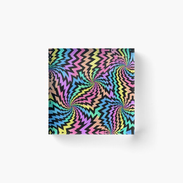 Item preview, Pastel Neon Rainbow Zigzag Rave Comic Pattern designed and sold by BeJolley.
