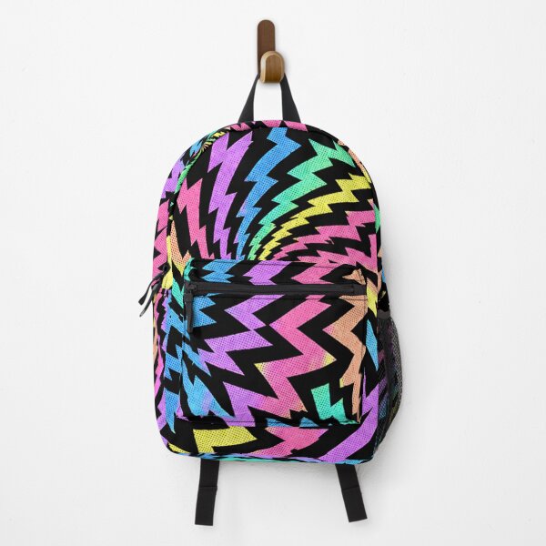 Item preview, Pastel Neon Rainbow Zigzag Rave Comic Pattern designed and sold by BeJolley.