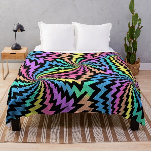 Item preview, Pastel Neon Rainbow Zigzag Rave Comic Pattern designed and sold by BeJolley.