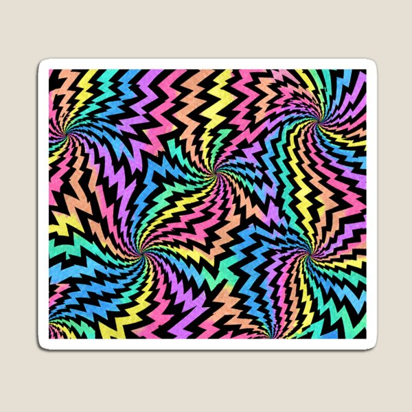 Item preview, Pastel Neon Rainbow Zigzag Rave Comic Pattern designed and sold by BeJolley.