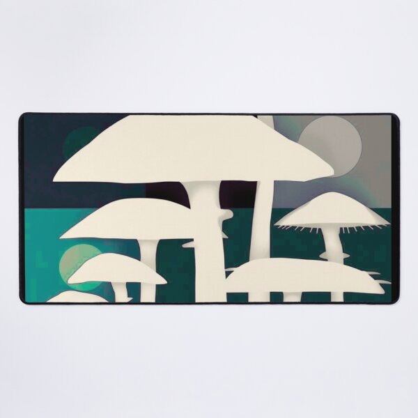 Item preview,  Minimalist mushrooms on green designed and sold by uunaa.