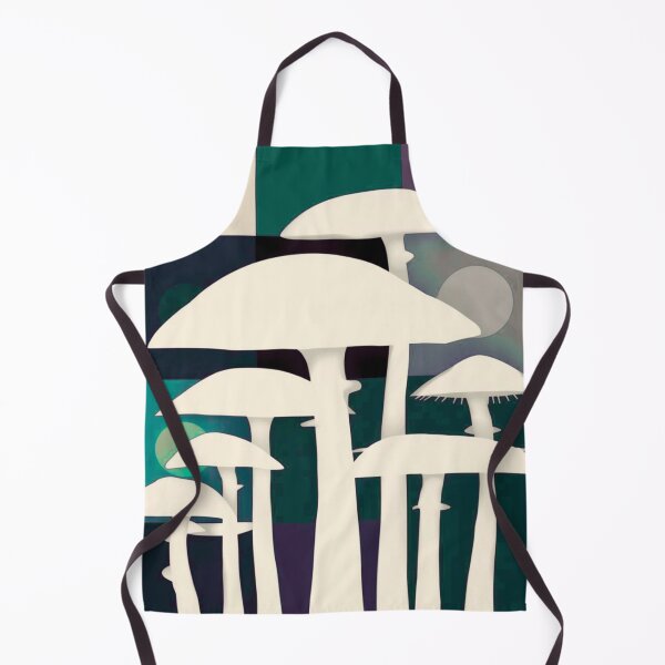 Item preview, Minimalist mushrooms on green designed and sold by uunaa.