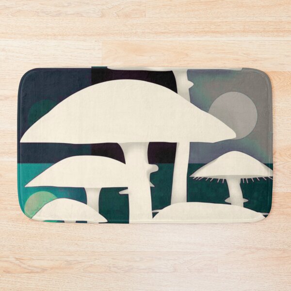 Item preview,  Minimalist mushrooms on green designed and sold by uunaa.