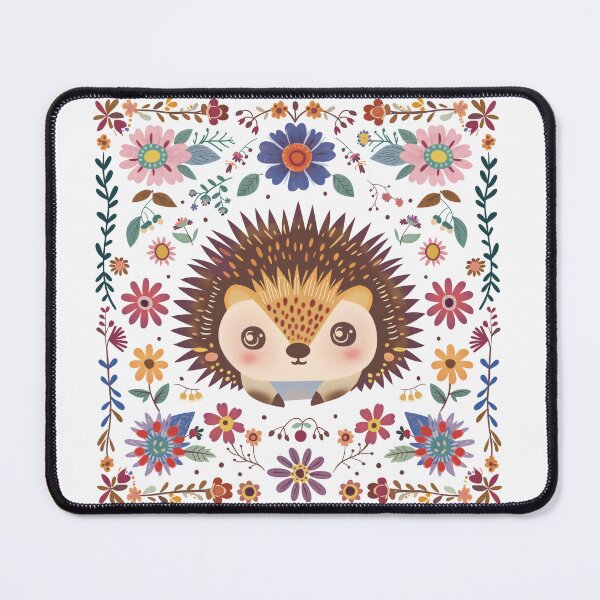 Item preview, Scandinavian Folk Art, Floral Hedgehog designed and sold by xiao xuans.