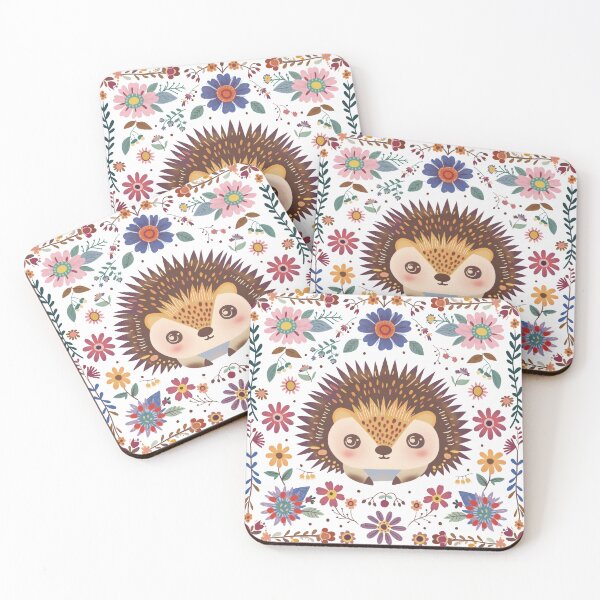 Item preview, Scandinavian Folk Art, Floral Hedgehog  designed and sold by xiao xuans.