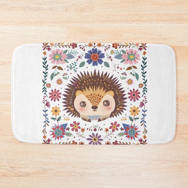 Item preview, Scandinavian Folk Art, Floral Hedgehog  designed and sold by xiao xuans.