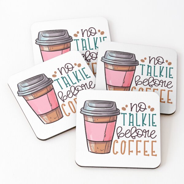 Item preview, No Talkie Before Coffee | Sticker designed and sold by animenosekaiii.